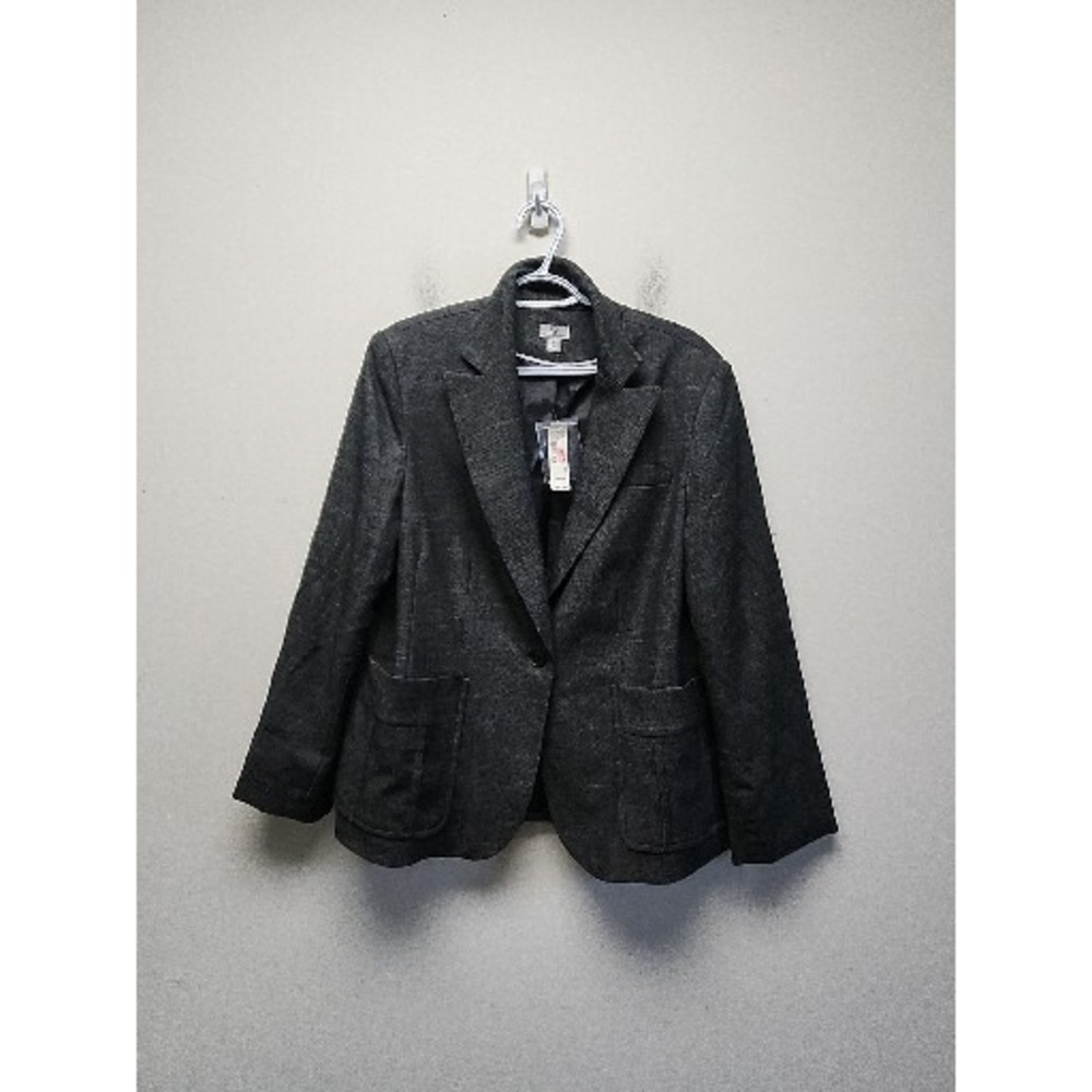 Worthington Woman Black Double Breasted Black lined Blazer Large Single  button